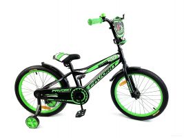 Детский велосипед Favorit Biker 20 (черный/зеленый, 2020)