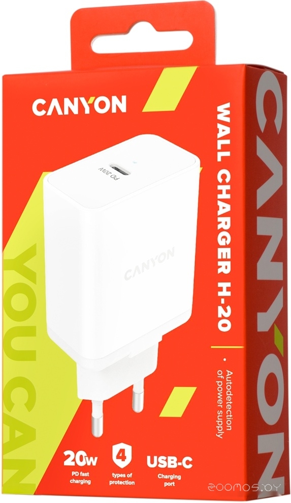 Сетевое зарядное Canyon CNE-CHA20W, фото 4