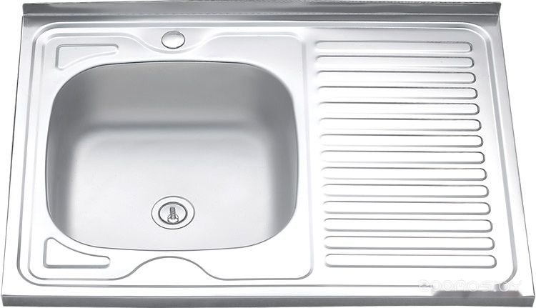 Кухонная мойка Melana MLN-8060 L (матовая, глубина чаши 16 см., сталь 0.4 мм.), фото 1