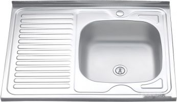Кухонная мойка Melana MLN-8060 R (полированная, глубина чаши 16 см.)