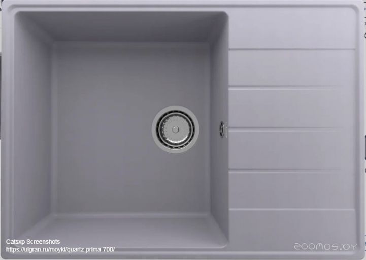 Кухонная мойка Ulgran Quartz Prima 700-05 (бетон), фото 1
