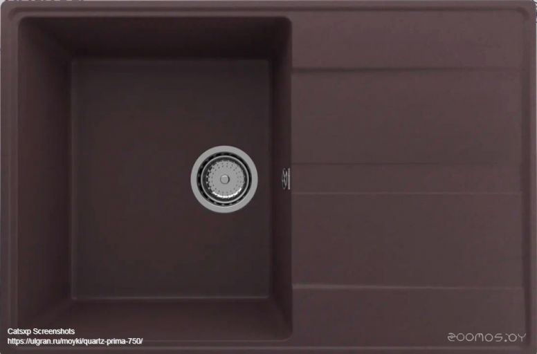 Кухонная мойка Ulgran Quartz Prima 750-06 (трюфель)