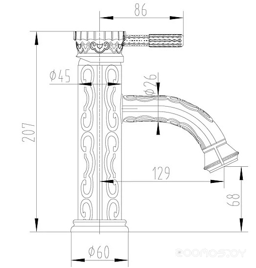 Смеситель Lemark Jasmine LM6606B для раковины, фото 3