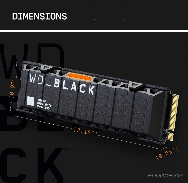 SSD Western Digital Black SN850 NVMe Heatsink 2TB WDS200T1XHE, фото 7