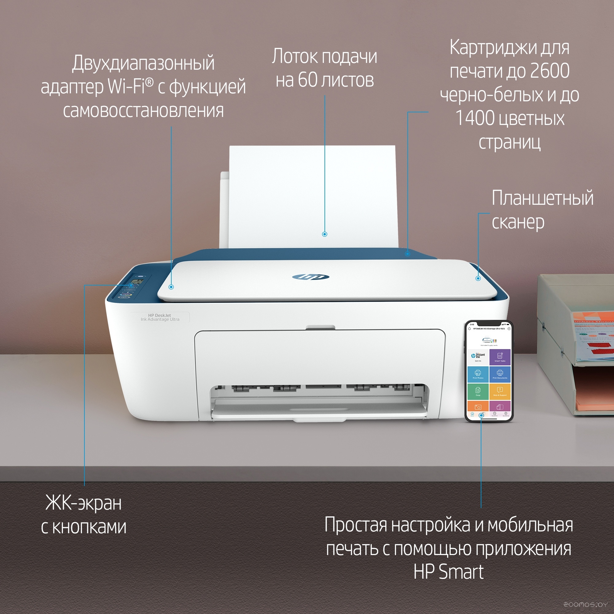 МФУ HP DeskJet Ink Advantage Ultra 4828 25R76A, фото 8