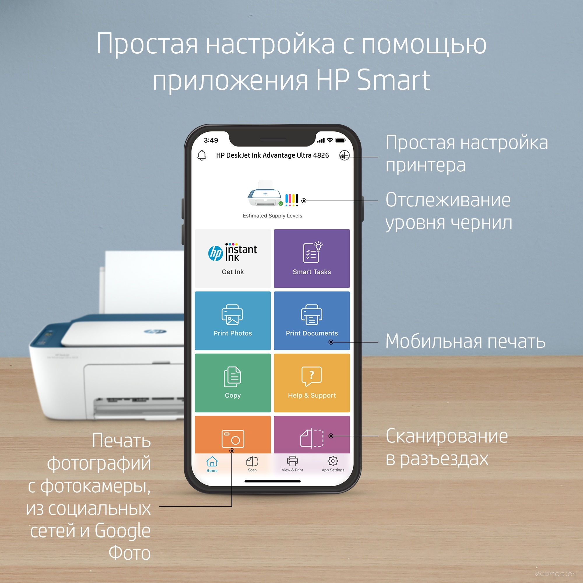 МФУ HP DeskJet Ink Advantage Ultra 4828 25R76A, фото 24