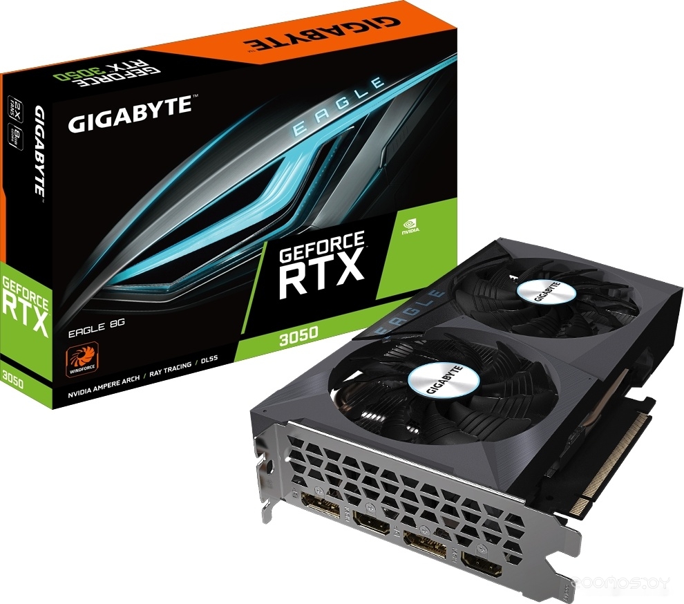 Видеокарта Gigabyte GeForce RTX 3050 Eagle 8G GV-N3050EAGLE-8GD, фото 2