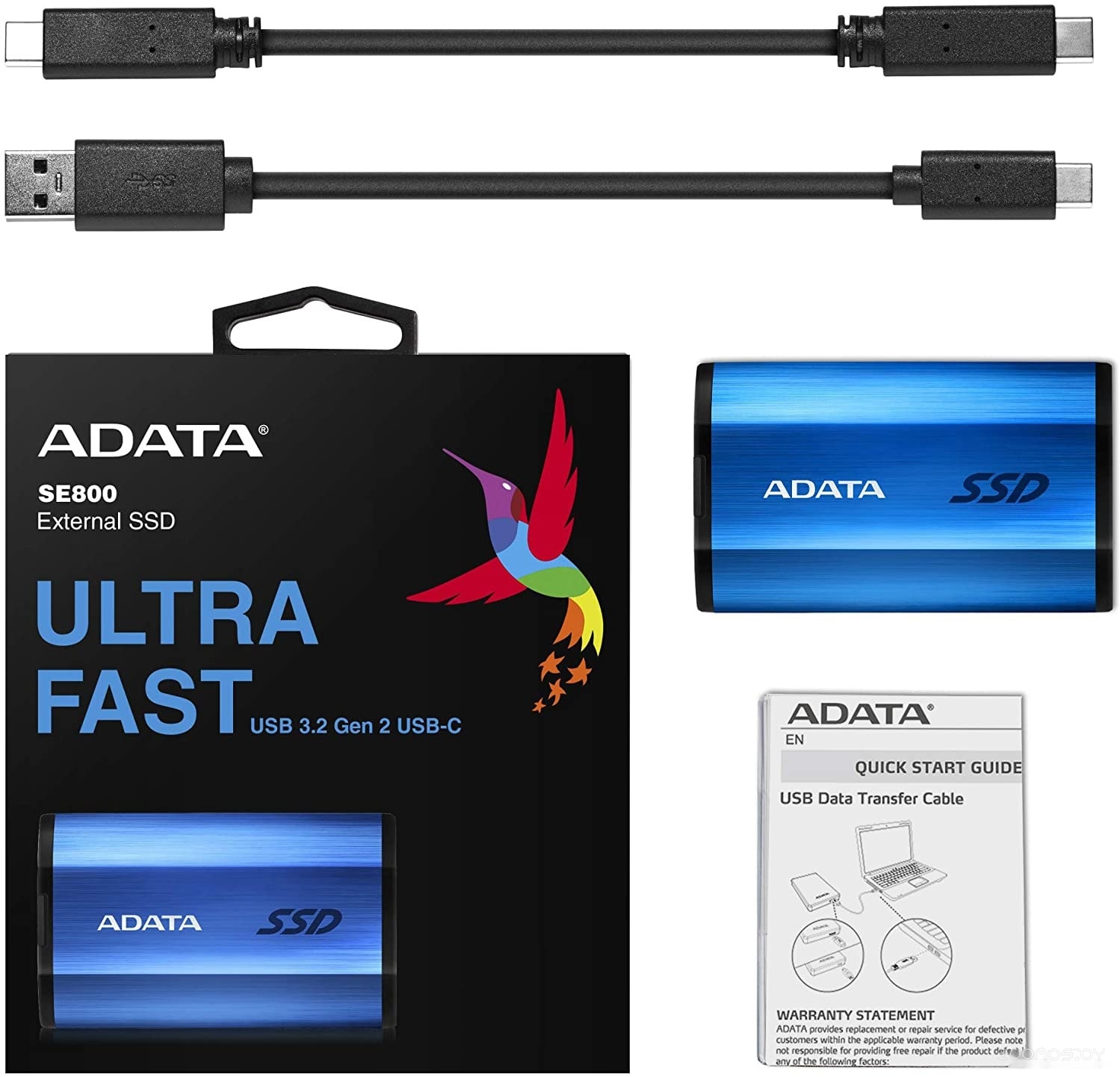 Внешний накопитель A-Data SE800 1TB ASE800-1TU32G2-CBL (синий), фото 8