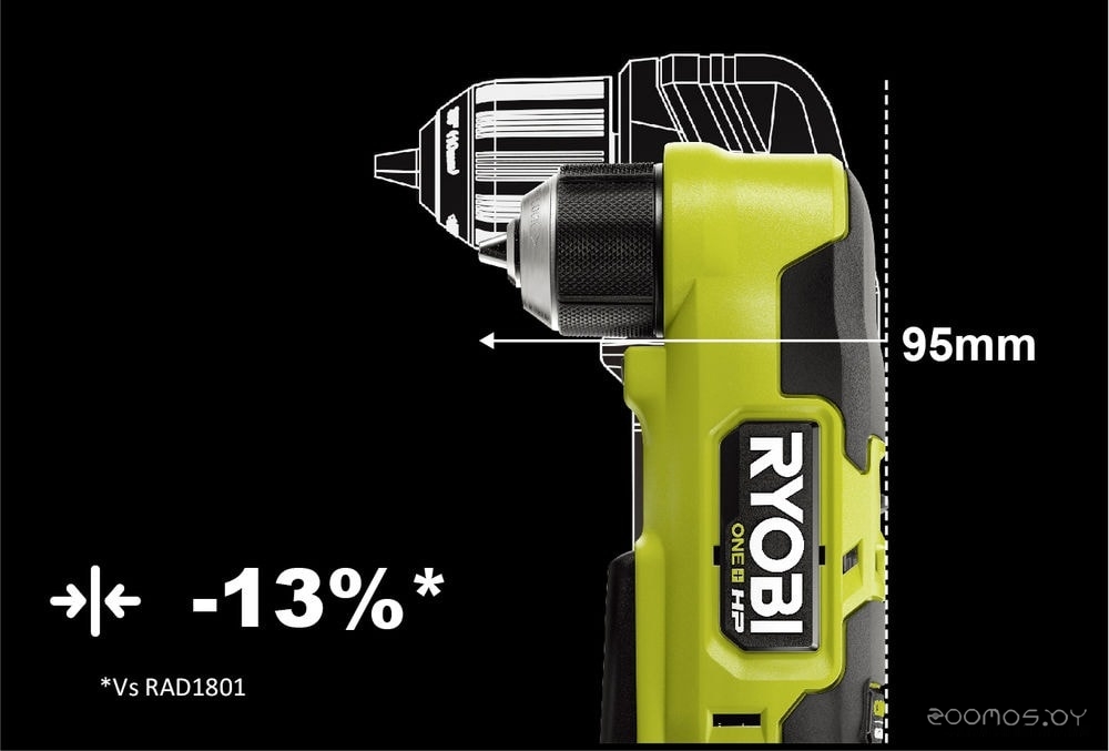 Угловая дрель Ryobi RAD18C-0 5133004949 (без АКБ), фото 2