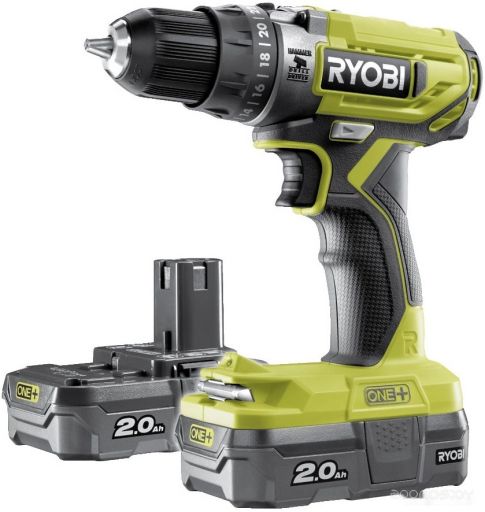 Ударная дрель-шуруповерт Ryobi R18PD2-220S 5133004459 (с 2-мя АКБ, сумка), фото 1