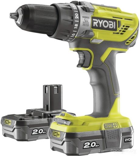 Ударная дрель-шуруповерт Ryobi R18PD3-220S 5133003342 (с 2-мя АКБ, сумка), фото 1