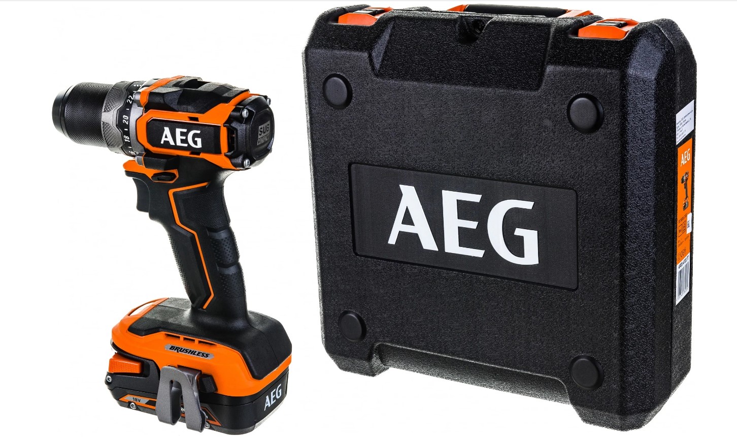 Дрель-шуруповерт AEG Powertools BS 18SBL-202C 4935472277 (с 2-мя АКБ, кейс), фото 3