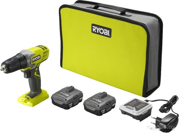 Дрель-шуруповерт Ryobi R12SD-220S 5133005061 (с 2-мя АКБ, сумка), фото 1