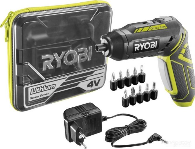 Электроотвертка Ryobi R4SDP-L13T 5133003689 (с АКБ и набором бит), фото 1