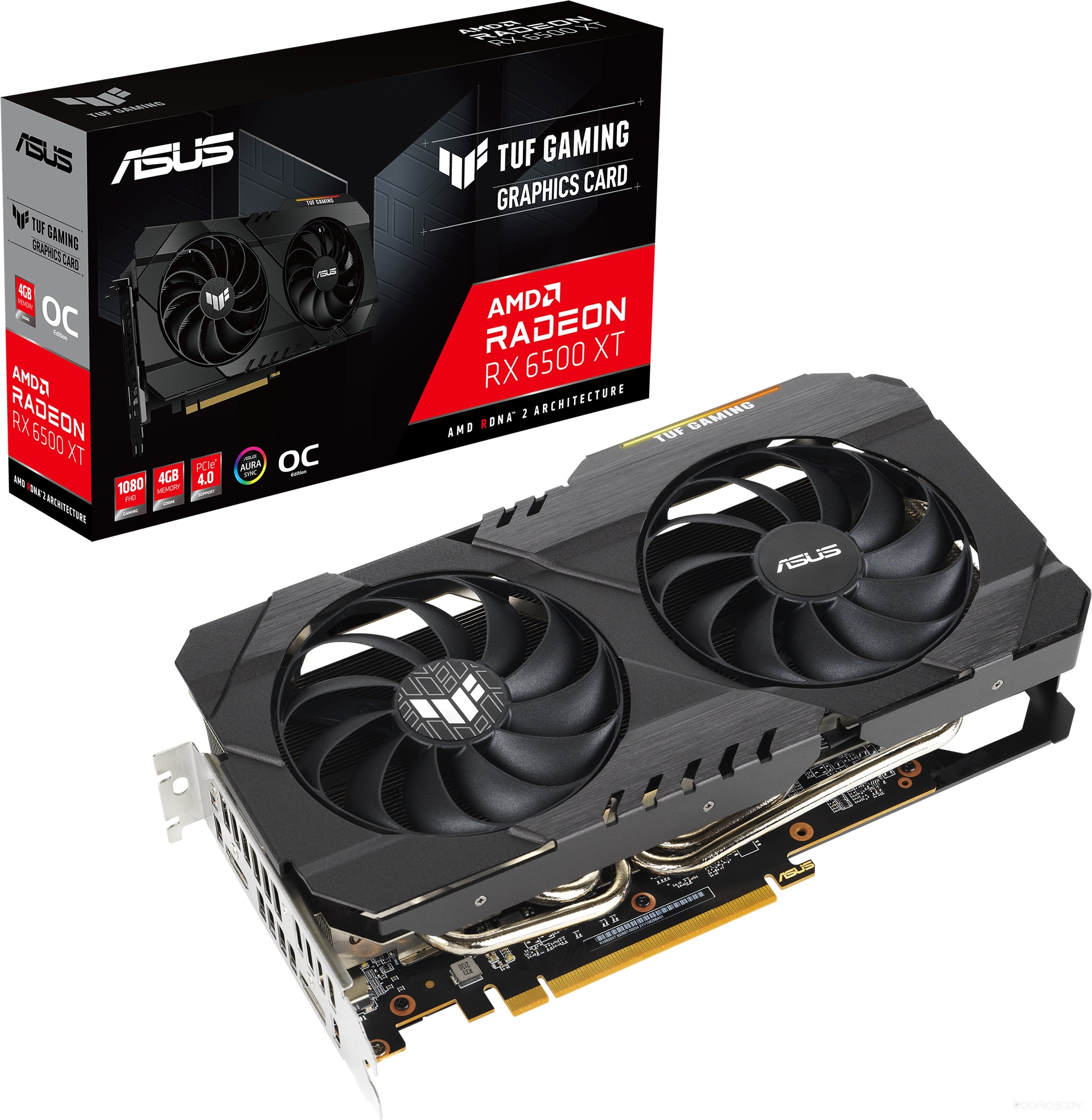 Видеокарта Asus TUF Gaming Radeon RX 6500 XT OC Edition TUF-RX6500XT-O4G-GAMING, фото 4
