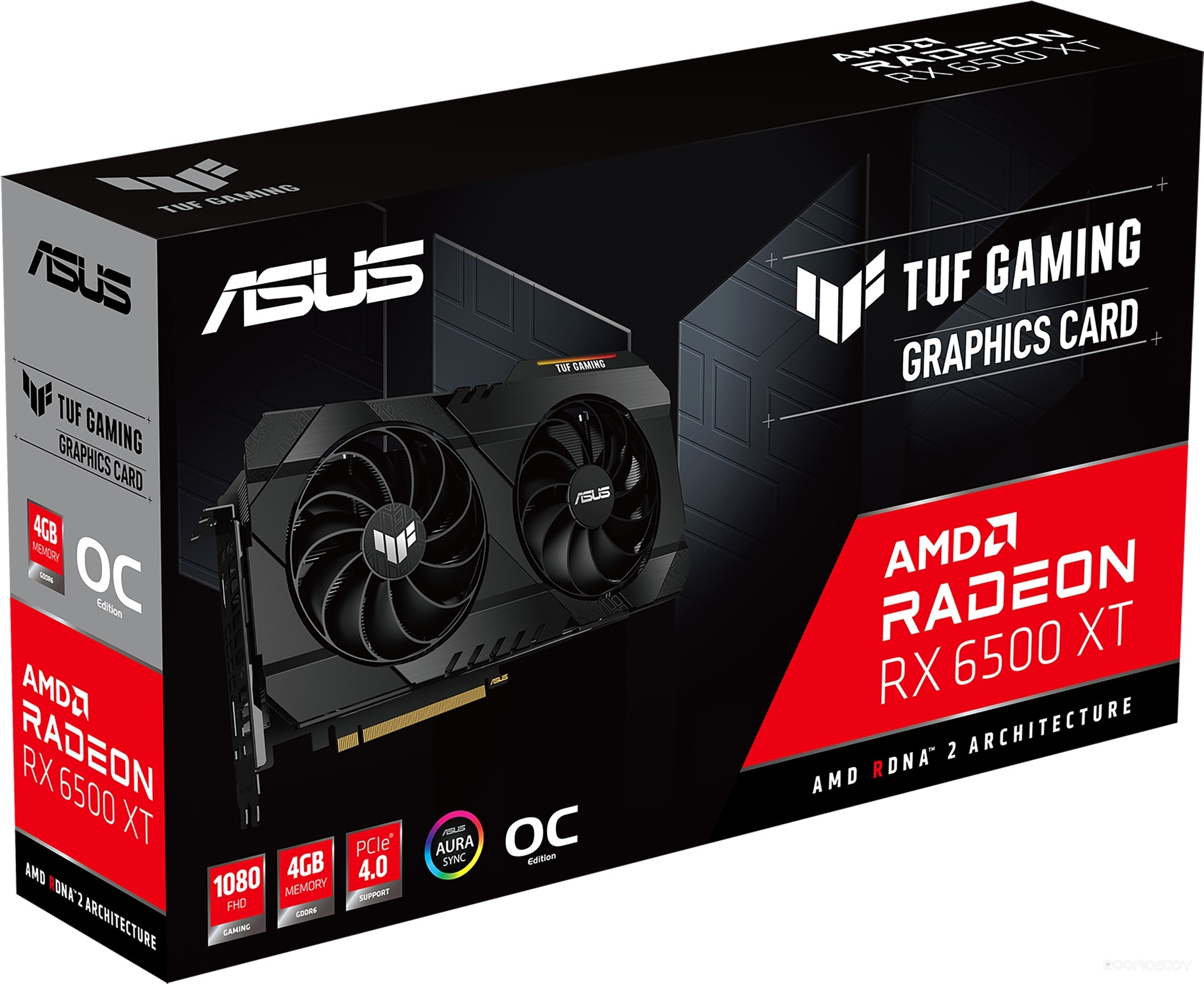 Видеокарта Asus TUF Gaming Radeon RX 6500 XT OC Edition TUF-RX6500XT-O4G-GAMING, фото 2