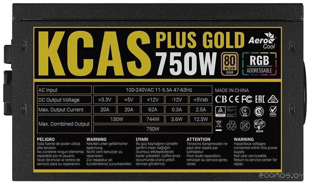 Блок питания Aerocool KCAS Plus Gold 750W, фото 2