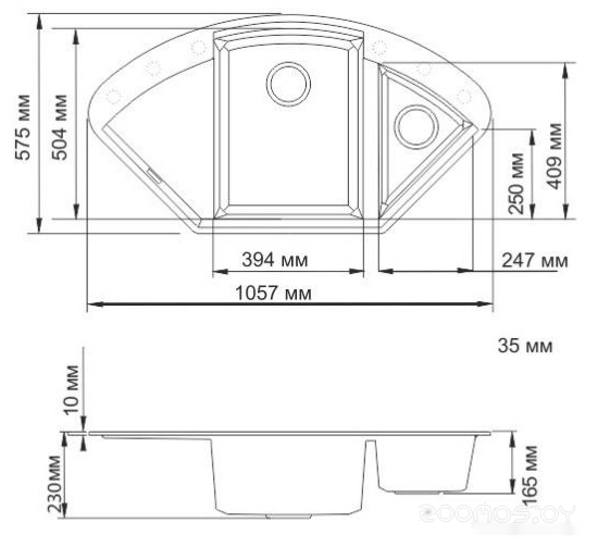 Кухонная мойка Omoikiri Sakaime 105C-WH белый, фото 2