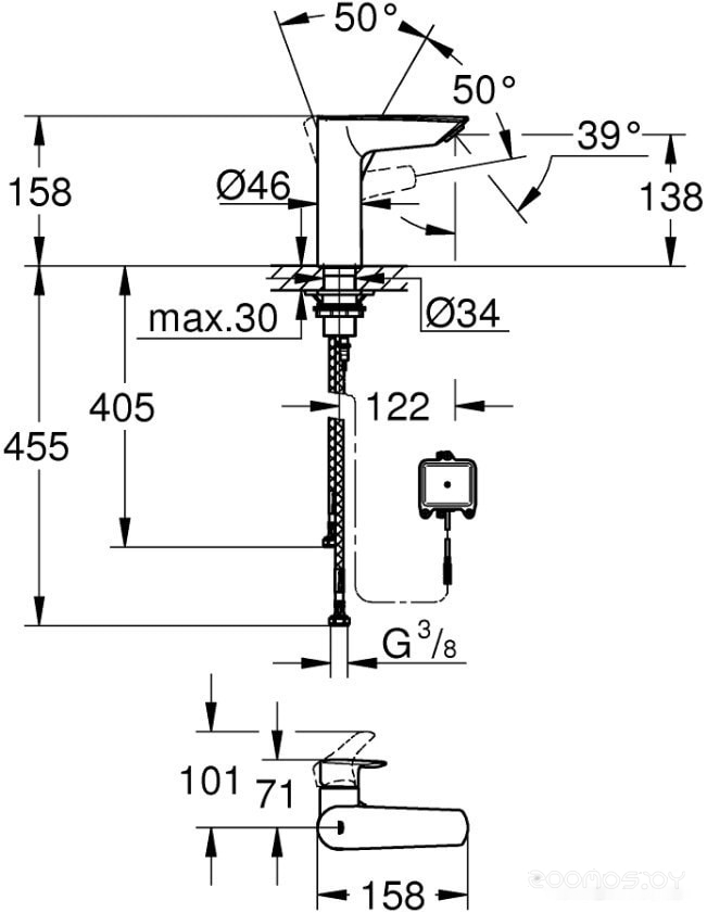 Смеситель Grohe Eurosmart 23975003, фото 5