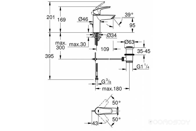 Смеситель Grohe Eurosmart 33265003, фото 3