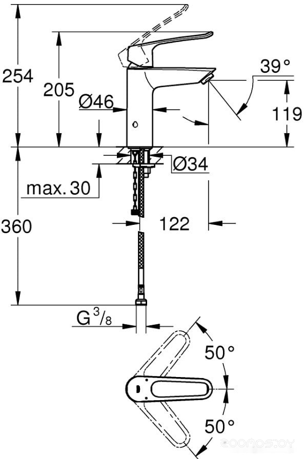 Смеситель Grohe Eurosmart 23987003, фото 2