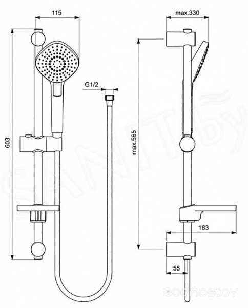 Комплект смесителей Ideal Standard Ceraplan III BD005AA, фото 4