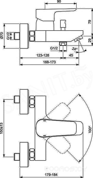 Комплект смесителей Ideal Standard Ceraplan III BD005AA, фото 5