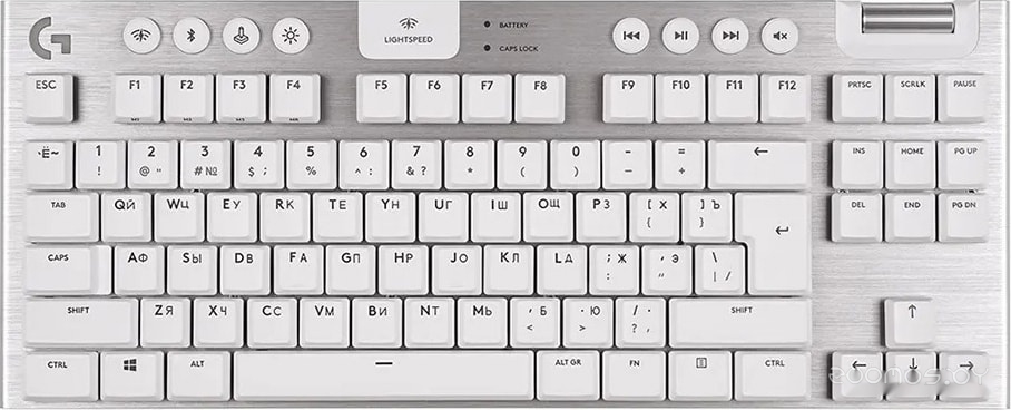 Клавиатура Logitech G915 TKL Lightspeed GL Tactile (серебристый), фото 2
