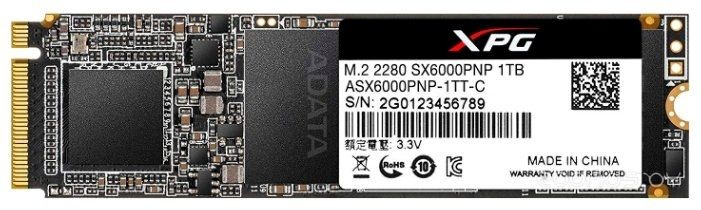 Твердотельный накопитель A-Data XPG SX6000 Pro 1TB, фото 1