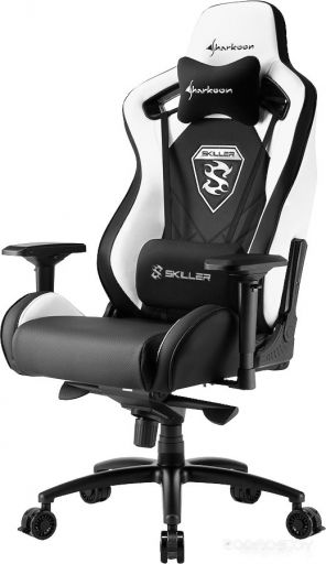Кресло Sharkoon Shark Skiller SGS4 BK/WH (черный/белый)