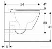 Унитаз Geberit Smyle Square Rimfree 500.683.00.2