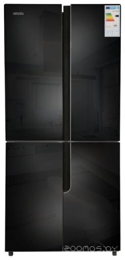 Холодильник side by side Ginzzu NFK-500 Black glass