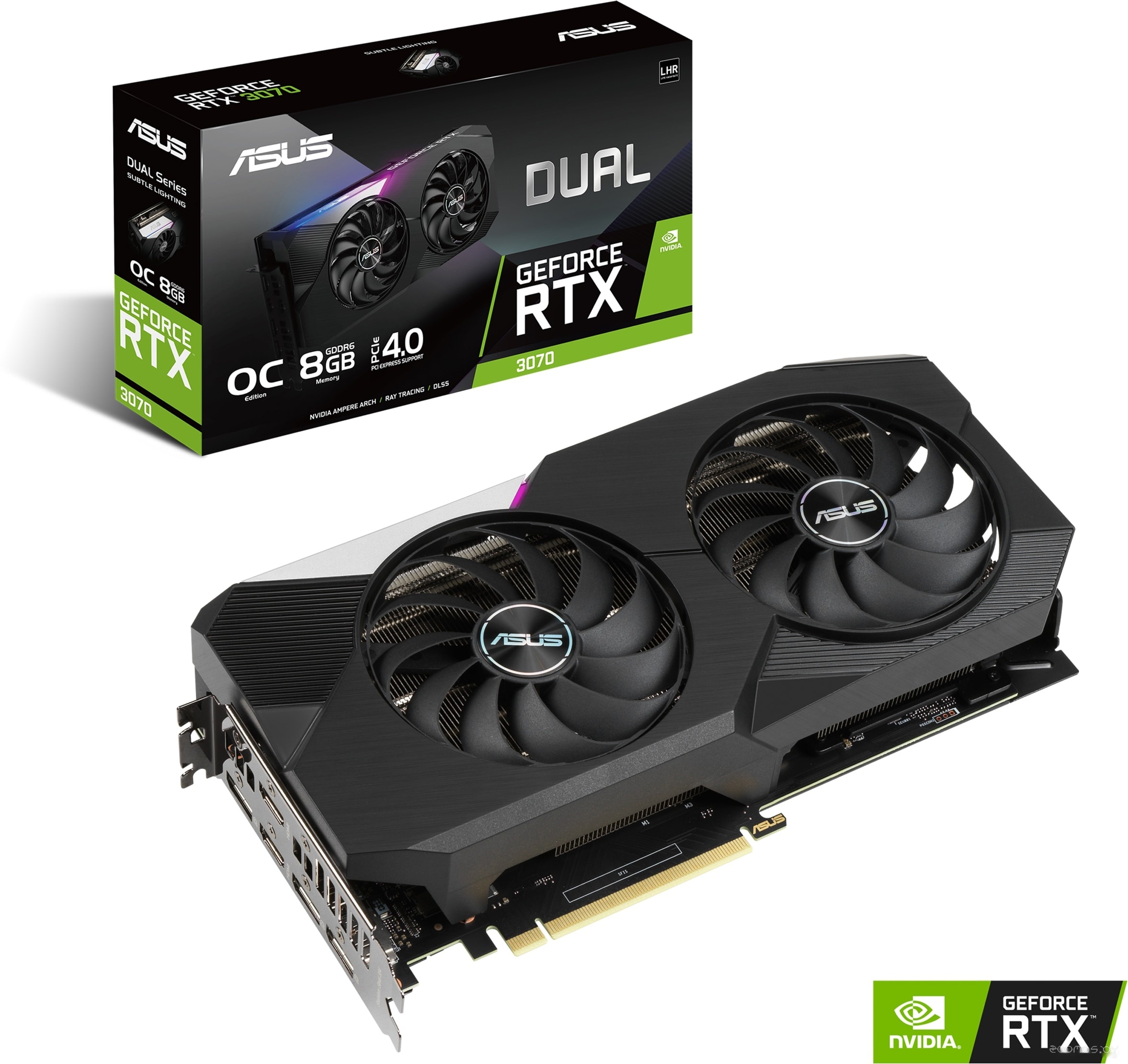 Видеокарта Asus Dual GeForce RTX 3070 V2 OC 8GB GDDR6 LHR DUAL-RTX3070-O8G-V2, фото 10