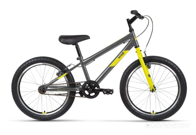 Детский велосипед ALTAIR MTB HT 20 1.0 2022 (темно-серый/желтый)