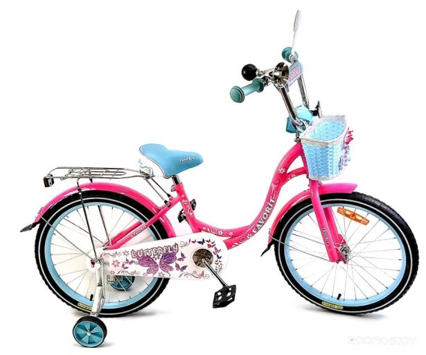 Детский велосипед Favorit Butterfly 20 (розовый/бирюзовый, 2020)