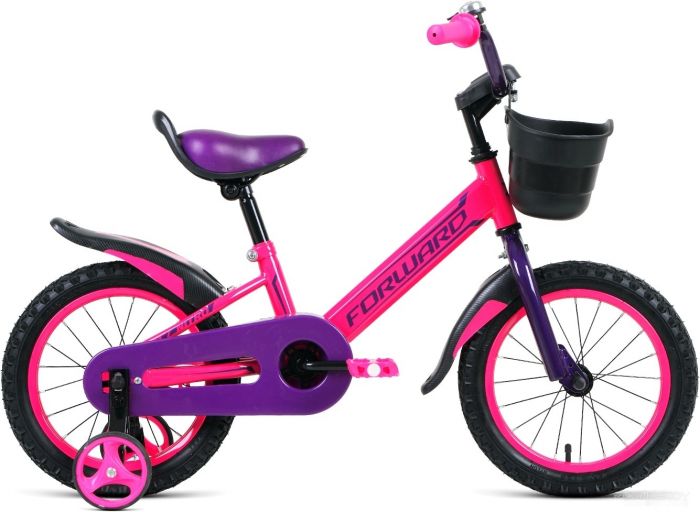 Детский велосипед Forward Nitro 14 2022 (розовый/фиолетовый)