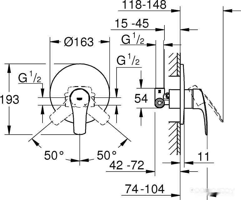 Смеситель Grohe Eurosmart 33556003, фото 2