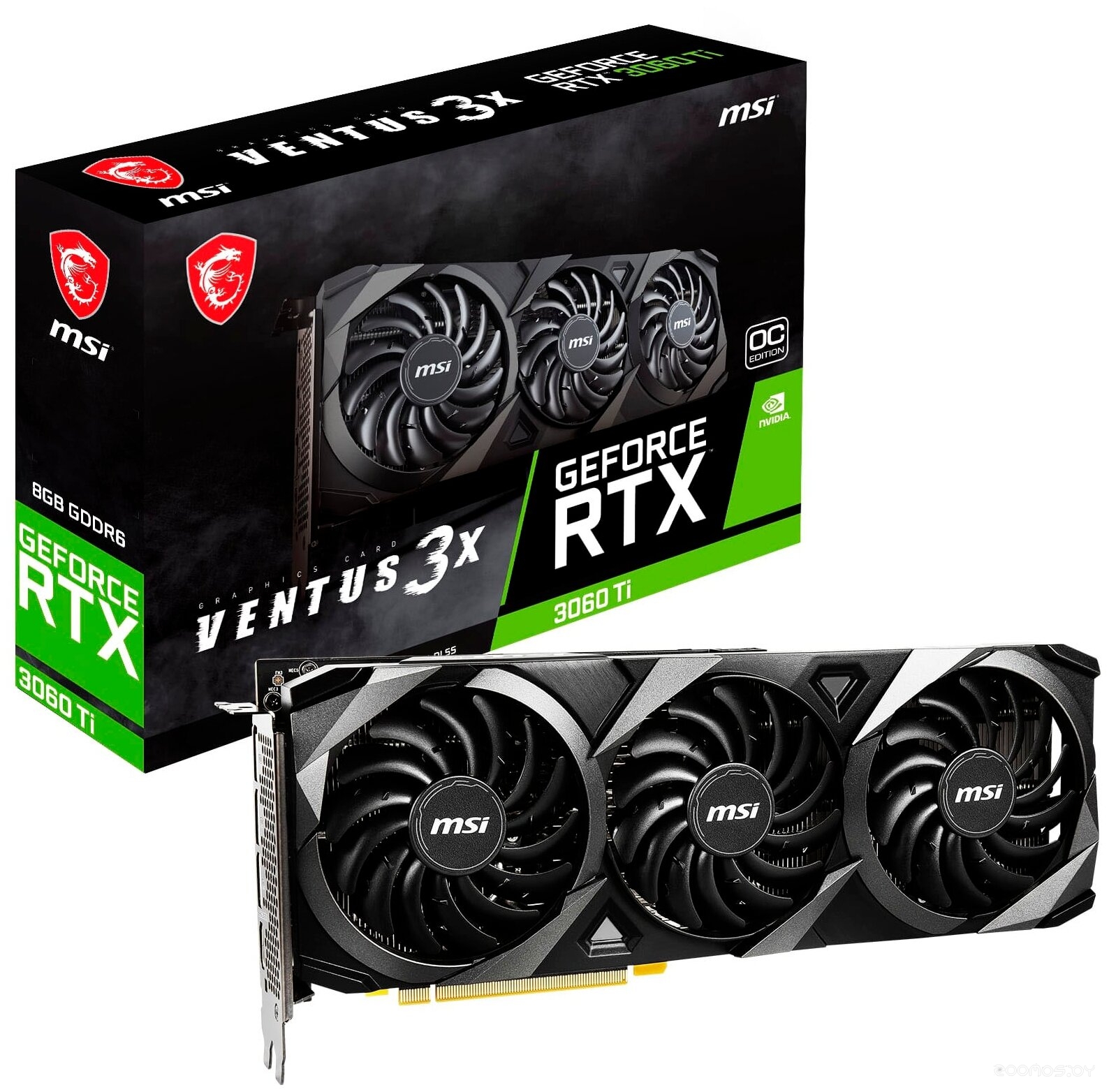 Видеокарта MSI GeForce RTX 3060 Ti Ventus 3X 8G OC LHR, фото 5