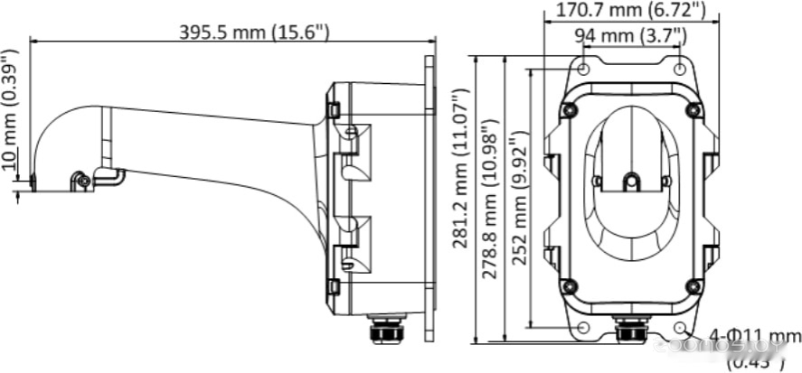 Кронштейн Hikvision DS-1604ZJ-BOX, фото 2
