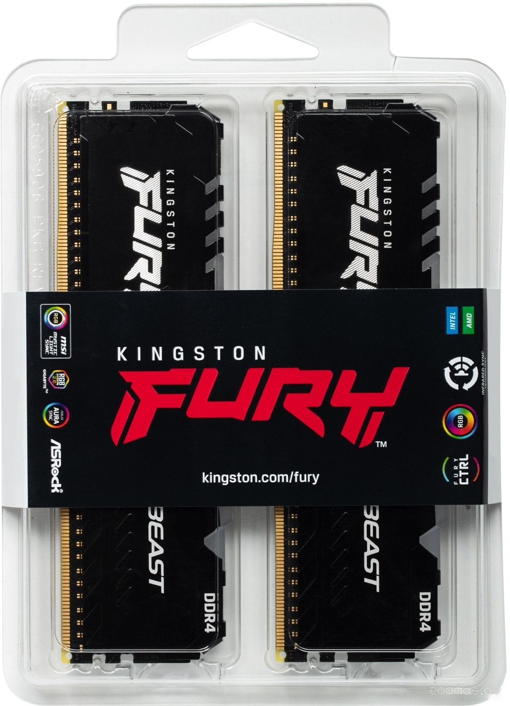 Оперативная память Kingston FURY Beast RGB 2x16GB DDR4 PC4-21300 KF426C16BB1AK2/32, фото 8