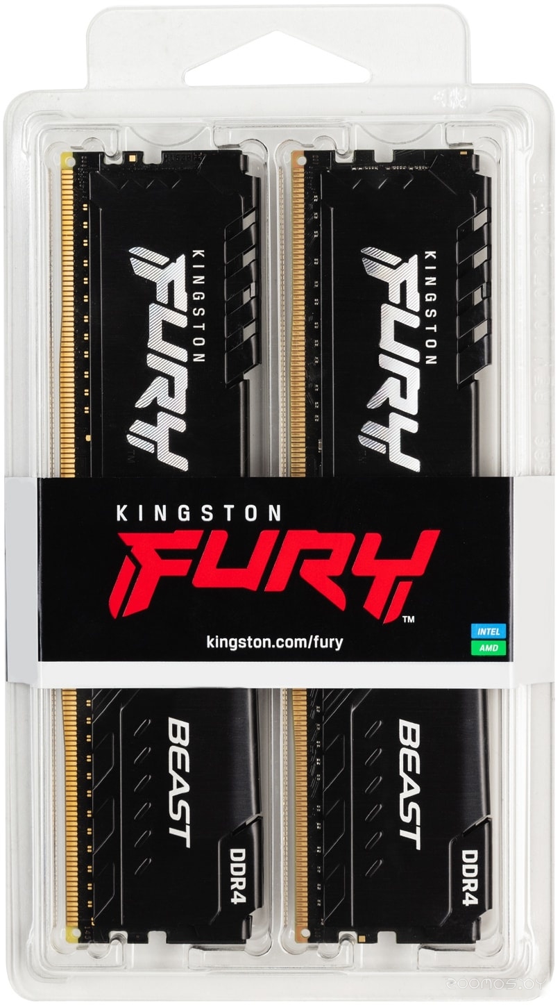 Оперативная память Kingston FURY Beast 2x16GB DDR4 PC4-25600 KF432C16BBK2/32, фото 10