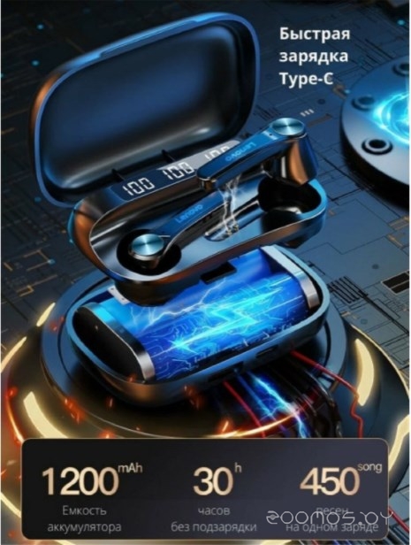 Наушники Lenovo QT81 (черный), фото 5