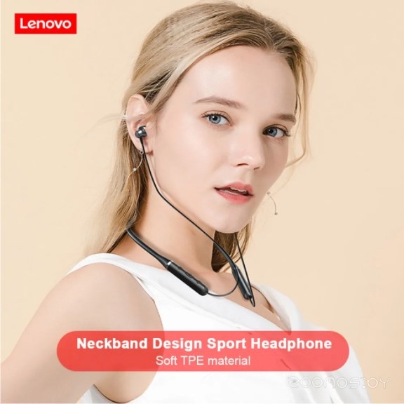 Наушники Lenovo HE05 (серый/черный), фото 7