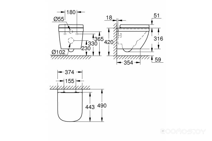 Унитаз Grohe Euro Ceramic 39693000, фото 2