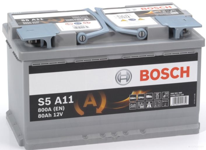 Автомобильный аккумулятор Bosch S5 AGM (80 А/ч)