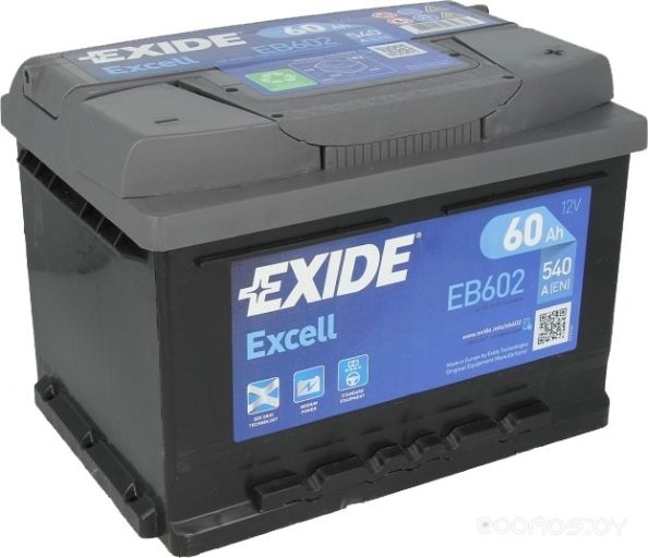 Автомобильный аккумулятор Exide Excell EB602 (60 А·ч)