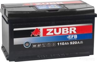 Автомобильный аккумулятор Zubr EFB R+ (110 А·ч)