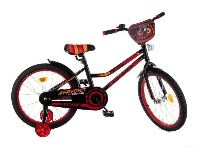 Детский велосипед Favorit Biker 18 (черно-красный)