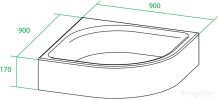 Душевой поддон IDDIS P29W 90x90