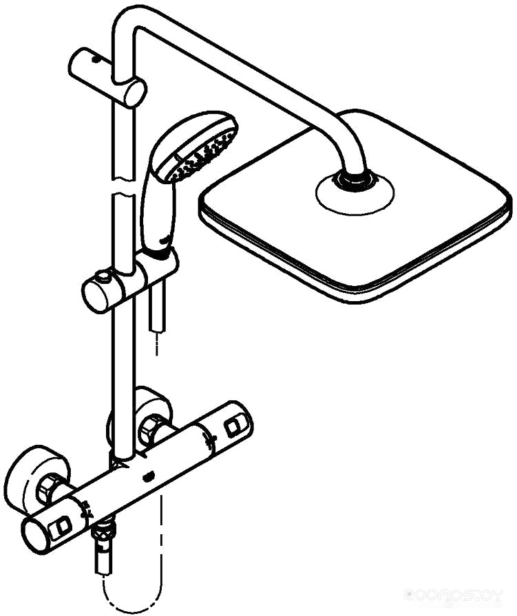 Душевая система Grohe QuickFix Vitalio Start System 250 Cube 26696000, фото 6